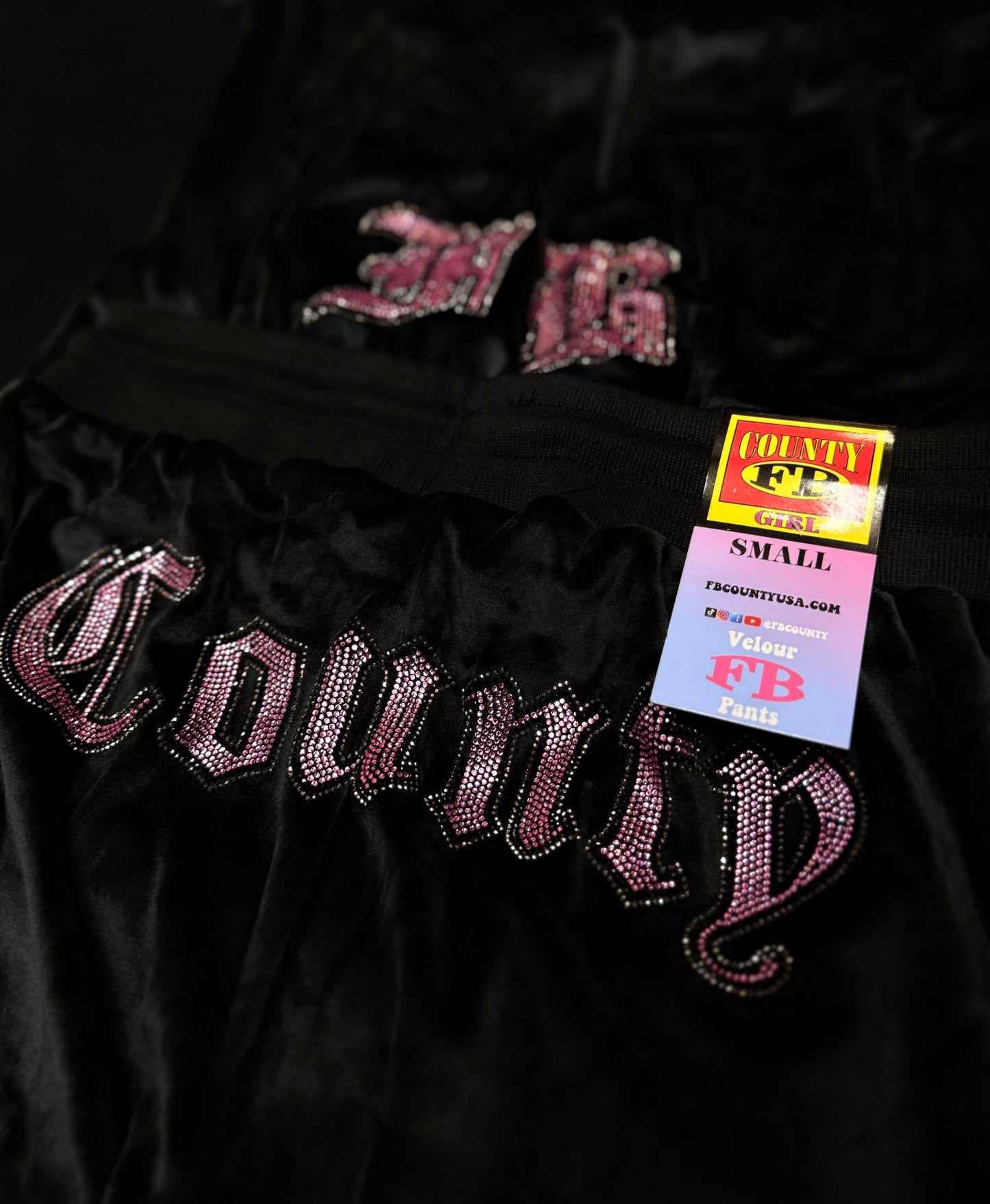FB COUNTY WOMENS VELOUR TRACKSUIT